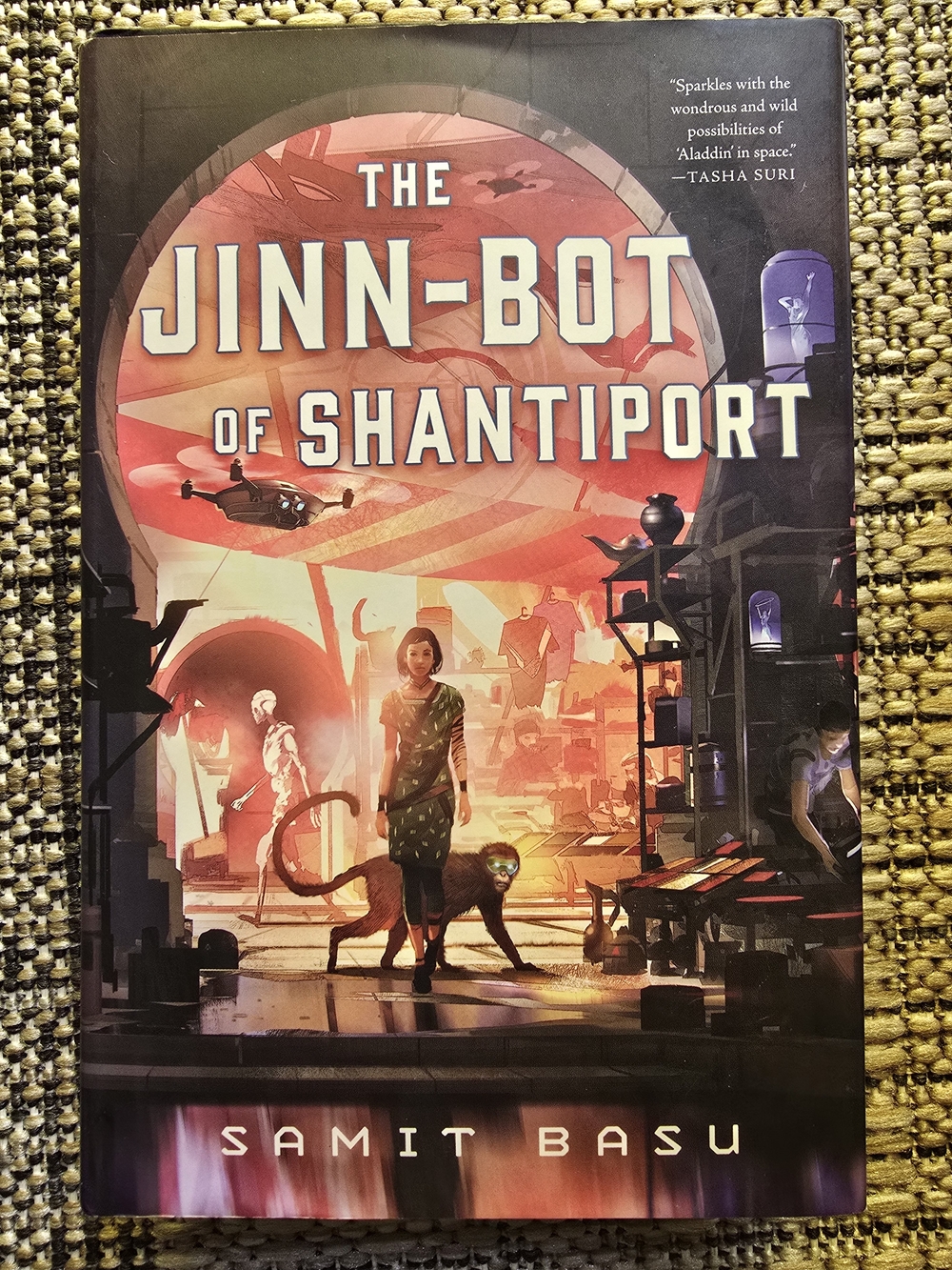 The Jinn-Bot of Shantiport - Hardcover Book, Purple & Orange Cover